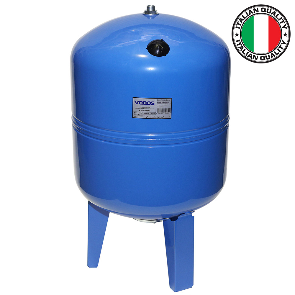 Гидроаккумулятор VODOS WTR 100 VERT (100 литров, 10bar, G1&quot;, +99°C,  мембрана EPDM SE.FA Italy)